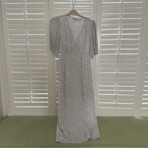 & Other Stories Black and White Maxi Dress